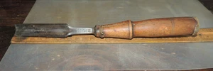 11/16" W. Butcher Cast Steel Wood Working GOUGE Chisel, B Arrow Iron Cross Logo - Picture 1 of 23