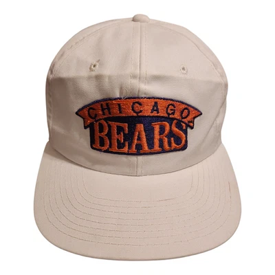 De colección Chicago Bears Deportes Especialidades Sarga Blanca Snapback Sombrero Años 90 Foto 1 de 4