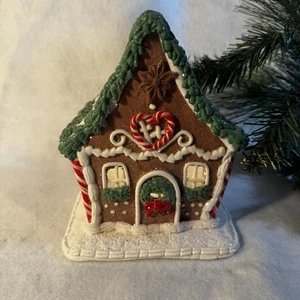 Raz Imports Faux Candy Gingerbread Lighted Christmas House 6.5" Tall Building - Picture 1 of 12