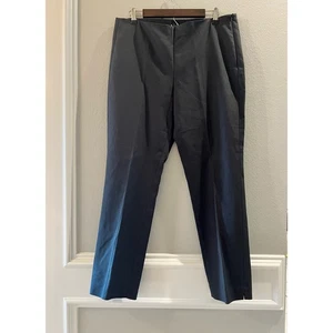 Saks Fifth Avenue NWT Black Label Trousers Charcoal Pants Size 14 Side Zipper - Picture 1 of 7