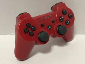 Genuine OEM Sony Playstation 3 PS3 Sixaxis DualShock 3 Controller - Red - Refurb - Picture 1 of 6