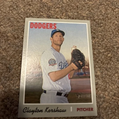 2019 Topps Heritage High Number Short Print SP #490 Clayton Kershaw LA Dodgers - Image 1 of 2