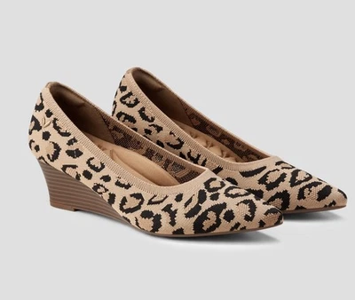 Tacones Vivaia Aria Wedge Pro Punta Punta Punto Leopardo Talla 40 Foto 1 de 4