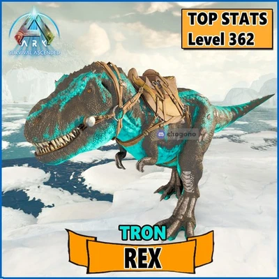Ark Survival Ascended PC/PS5/XBOX PVE🔥Black Cyan Top Stats REX 36k HP 1758 DM🔥