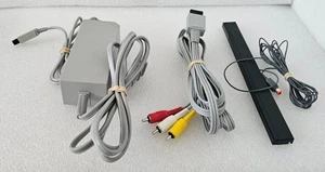 Adattatore Alimentazione AC Ganci OEM Ufficiale Nintendo Wii Cavo AV e Barra Sensore Testato - Foto 1 di 6