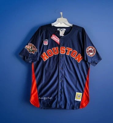 Camiseta deportiva bordada de la Liga Negra de los Houston Black Eagles para hombre talla LG NUEVA CON ETIQUETAS Foto 1 de 4