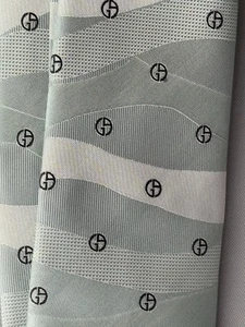 GIORGIO ARMANI MEN’S TIE MINT Green Logo GA Made In Italy PURE LUXURY GENTLEMAN - Picture 1 of 4
