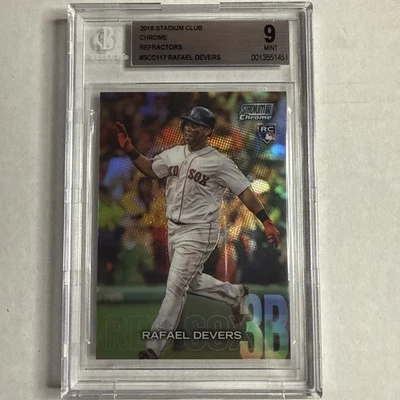 2018 Stadium Club refrator Rafael Devers ROOKIE BGS 9 AE - Imagem 1 de 2