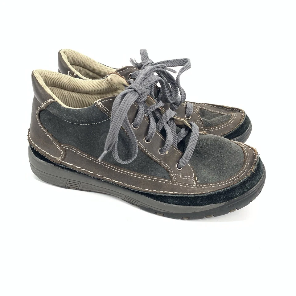 SwissGear Leather Lace Up Suede Casual Shoes Boots Size 6 Boys Brown Gray - Image 1 of 4