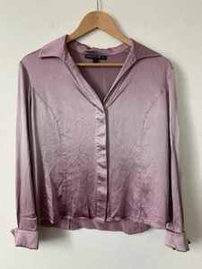 Lafayette 148 Lavender Silk Blouse 10 Ombre Purple Pastel Feminine Romantic Lux - Picture 1 of 13