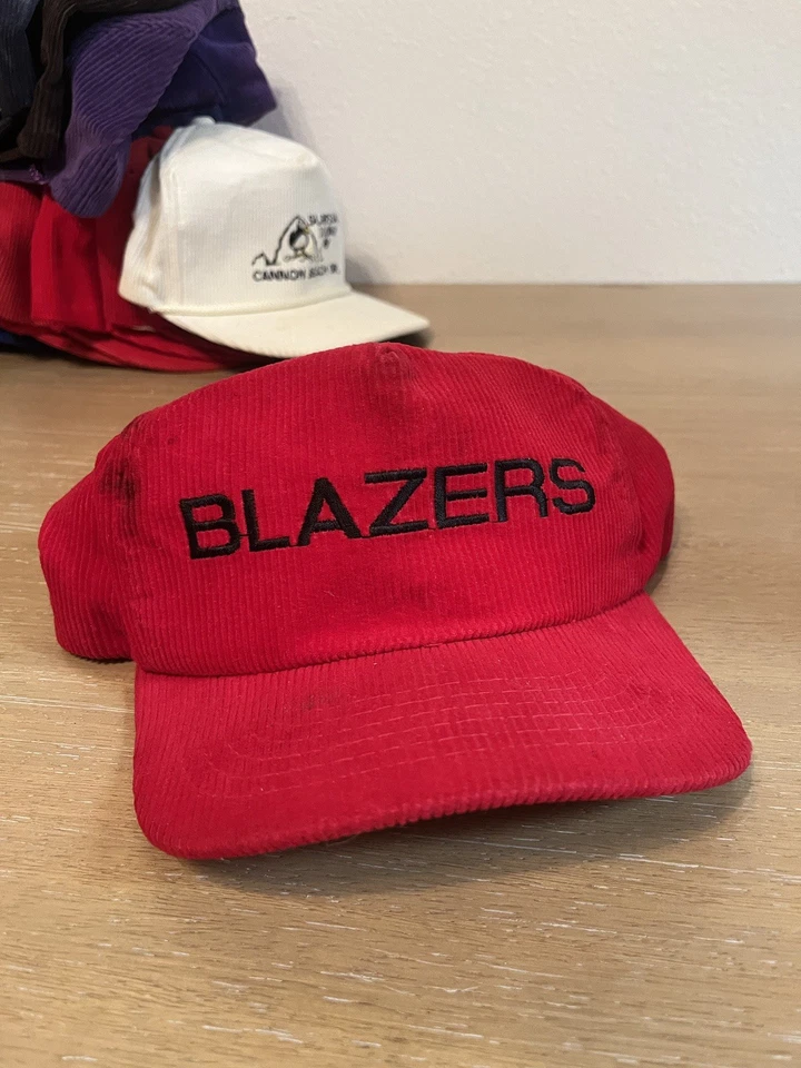 Chapéu Snapback Vintage Portland Trailblazers Veludo Vermelho  - Imagem 1 de 4
