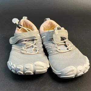 SportSkeletoes Women Barefoot Shoes Sz37 Gray Pink Sneakers Running Beach Water - Picture 1 of 9