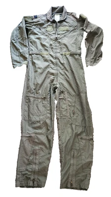 Vintage US Military Coveralls Men's 42L Green Flyers CWU-27/P  Aramid Flight - Image 1 of 4