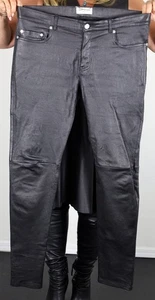 Pantalones de cuero Saint Laurent de piel de cordero negros para hombre talla EU52 o talla grande de EE. UU. - Imagen 1 de 7