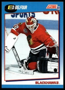 Partitura canadiense bilingüe #510 1991-92 Ed Belfour - Imagen 1 de 2