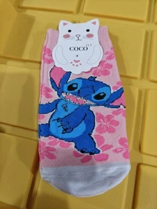 ER1-COCO STITCH Socks One Pair  Size 5-10 - Picture 1 of 2