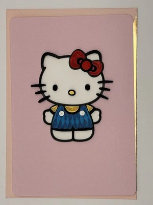 ~~ TARJETA DE FELICITACIÓN DE CUMPLEAÑOS HELLO KITTY ~~ TARJETA HECHA A MANO ENMARCADA ~ ADORABLE ~~ Foto 1 de 4