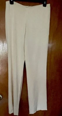 Pantalón Ralph Lauren etiqueta negra seda crema/3% elastano forrado talla 4 Foto 1 de 4