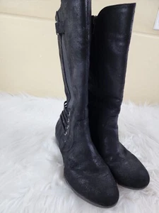 Jessica Cline Women’s Black Mid Calf High Boots  Size 5 - Picture 1 of 7