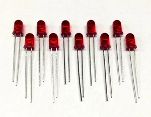 10 Stück LED rot Everlight 2V / 30mA / 635nm Durchsteckmontage 5mm (M6406) - Picture 1 of 4