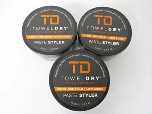 TD TOWEL DRY Paste Styler 2.5 oz (not full, see pictures) Lot of 3 - Picture 1 of 4