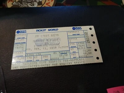 1986 detroit red wings edmonton oilers ticket yzerman messier  gretzky - Image 1 of 2