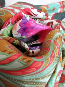 FATTORSETA by CAROLINA FATTORINI 100% SILK SQUARE SCARF 35x35 - MADE IN ITALY - Picture 1 of 24