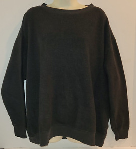 WildFox White Label Inside Out Pullover Sweatshirt Black Womens Small S Oversize