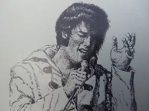 ELVIS PERFORMING ART POSTER SIGNED BY ARTIST LOUIS RICCO - Picture 1 of 7