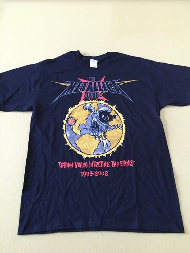 T-shirt noir metallica ride the lightning M Gildan - Vêtements