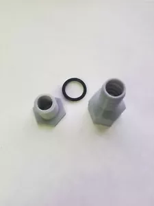1/2" Barbed Flush Mount Bulkhead Fitting for Hydroponic Systems/Aquariums/etc - Picture 1 of 2