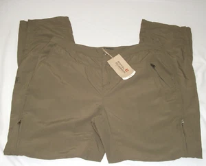 Royal Robbins Go Everywhere Hiking Nylon Pants Brown Ankle Snap Gathered Knee 14 - Picture 1 of 8