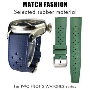 Fluor Gummi Silikon Uhrenarmband 19 mm 20 mm 21 mm 22 mm Uhrenarmband passend für IWC P