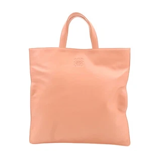 Authentic LOEWE Anagram Leather Tote Bag Hand Bag Pink Used F/S - Picture 1 of 20