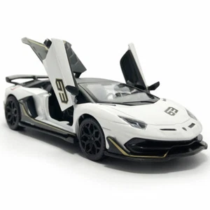 1:32 Lamborghini Aventador SVJ 63 Diecast Model Car Boys Toys Collection White - Picture 1 of 12