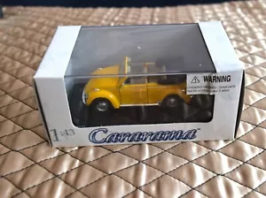Hongwell Cararama 1:43 VW Beetle Cabriolet 1303 Yellow New - Picture 1 of 7