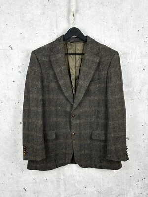 Harris Tweed Barutti Check Wool Brown Hand Woven Men’s Blazer Size 56 - Image 1 of 4