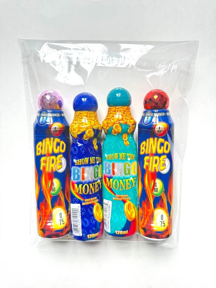 Bingo Dauber Gift Set 4oz Daubers With Poly Clear Bag- 4 Colors - Image 1 of 1