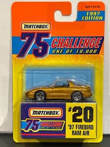 MATCHBOX 75 Challenge 1997 Gold #20 '97 Firebird Ram Air 1 of 10,000 MBOC