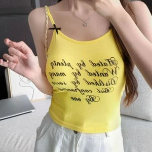 with Chest Pads Beautiful Back Vest Spice Girl Crop Top Short Top Street - Picture 1 of 15