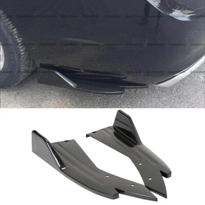 For Mercedes-Benz C200 C300 Rear Bumper Lip Splitter Diffuser Glossy Black Foto 1 de 4