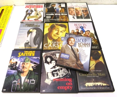 10 DVD Movies Comedy Drama Military Walk The Line Wedding Crashers SAntini - Image 1 of 4