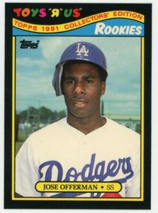 1991 TOPPS TOYS R US ROOKIES #23 OF 33 - JOSE OFFERMAN - LOS ANGELES DODGERS