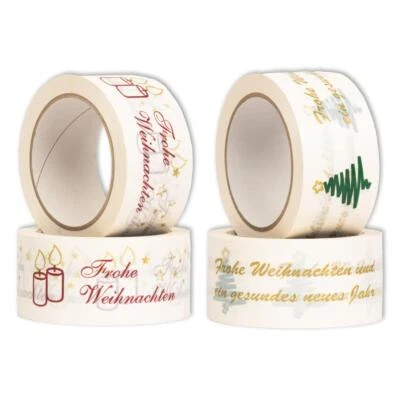 CHRISTMAS Tape Packing Tape 50mm x 66m Christmas Tape Christmas Tree Candles - Image 1 of 4