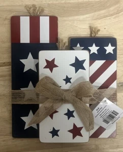 4th of July Decorations, Wood Red White and Blue Firecracker, Wooden - Picture 1 of 3
