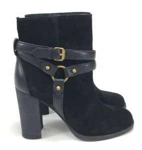 Botas envolventes UGG Dandridge negras de gamuza de tacón alto talla 6 - Imagen 1 de 12