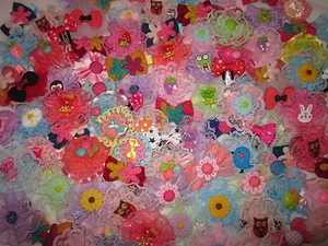 Posten 25 Stck. Sortiert Acryl Elastisch Haarband Pin Krawattenklammer Glitzer Kawaii Stil 2 - Bild 1 von 5