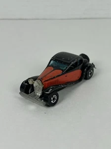 Vintage 1980 Hot Wheels 37' Bugatti Diecast Car Black Red Hong Kong - Picture 1 of 18