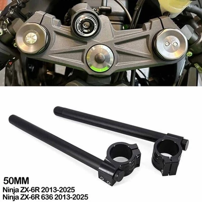 Manillar horquilla 50 mm clip para Kawasaki Ninja ZX6R/ZX636/ZX600 ZX14 ZX10R Foto 1 de 4