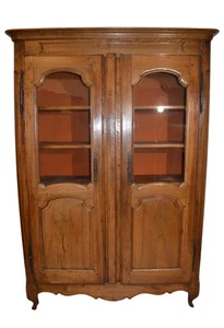 antica rustica libreria stile Luigi XV epoca '800 in noce massello RESTAURATA - Picture 1 of 21